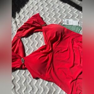 NWT Red formal dress/wedding guest dress size 14